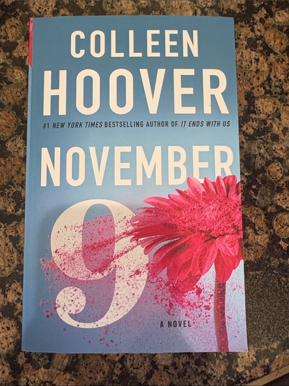 Colleen Hoover "November 9" Paperback Book - Blue & Pink Cover
